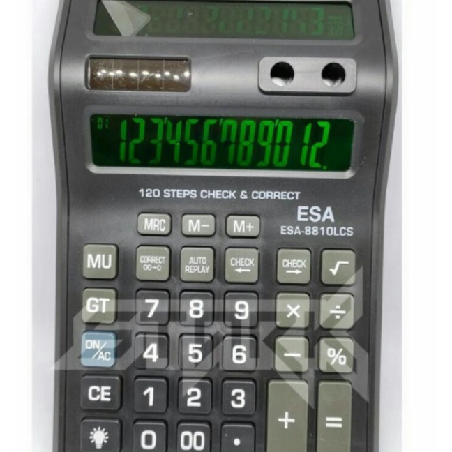 

Model Terheboh COD Kalkulator 2 layar Kalkulator Esa 12 Digits LCS LED Black LightEsa 2 Layar JUMBO Free Baterai