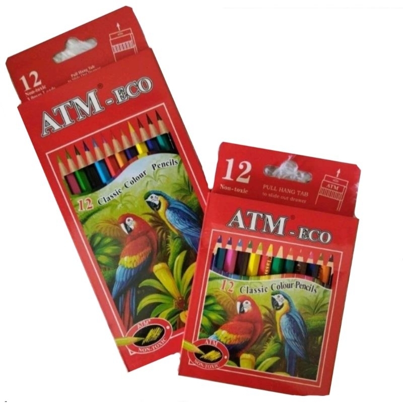 

Pensil Warna Panjang & Pendek ATM-Eco Isi 12 Pcs