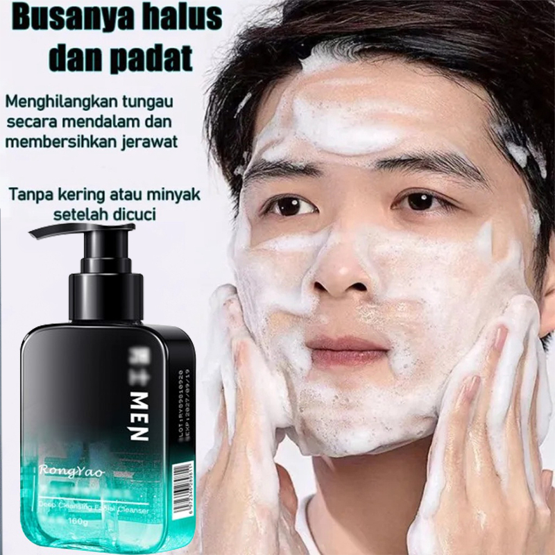 【AL】Pembersih Wajah Pria Pemutih Face Wash Sabun Muka Pria Anti Acnes/Tungau/Komedo/Kontrol Minyak
