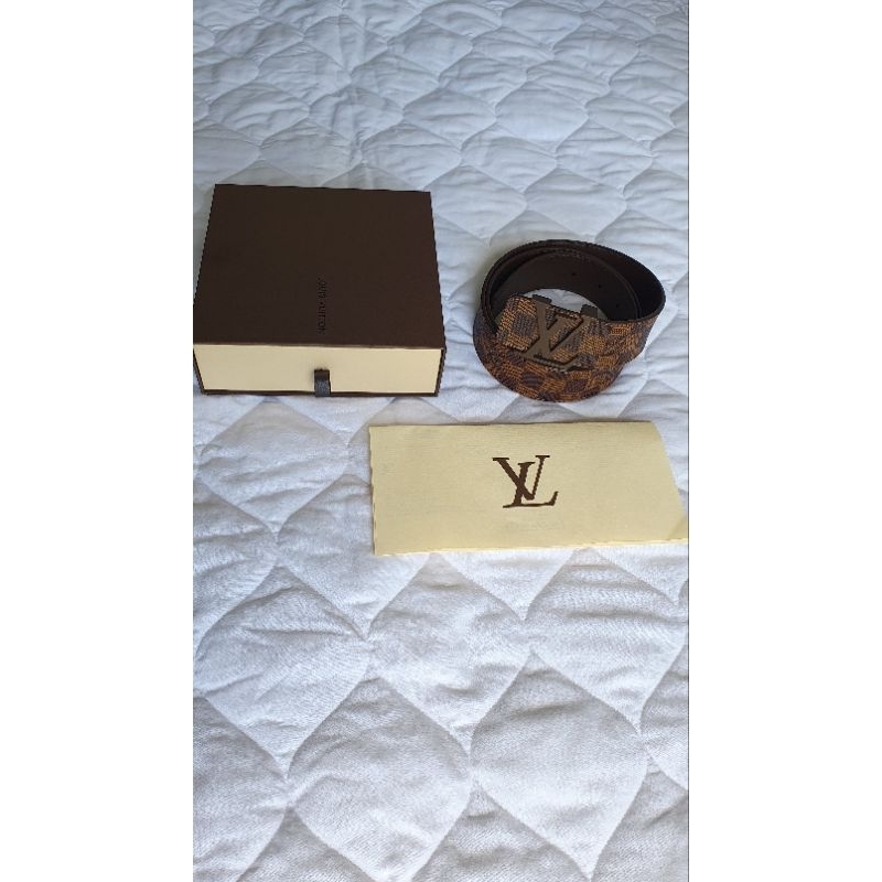 Louis vuitton damier ebene belt original with receipt / ikat pinggang lv dengan nota pembelian