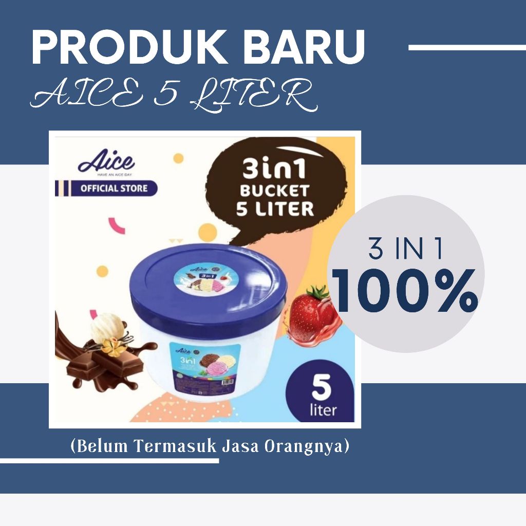 Paket Es krim Acara/Event/Hajatan/Wedding/Khitanan/Aqiqah/Es krim AICE 5 liter/Ice Cream AICE 5L (Be