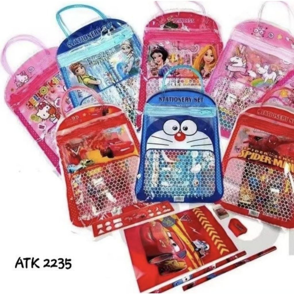 

[US]Alat Tulis Paket 2235 Alat Tulis Set Hadiah Kado Ulang Tahun Kado / STATIONARY SET 6 IN 1 FREE TAS ALAT TULIS ANAK