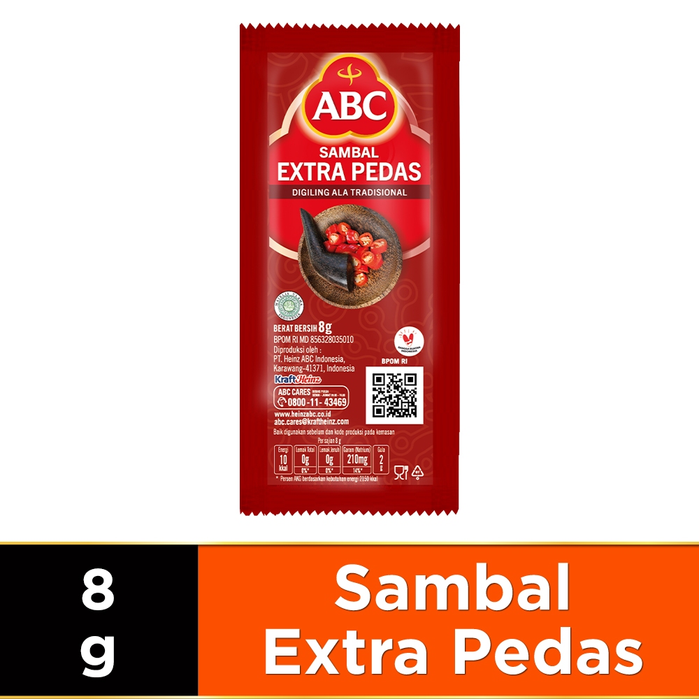 

SAMBAL EXTRA PEDAS 8 GRAM JUAL ECER BIJIAN PER PCS