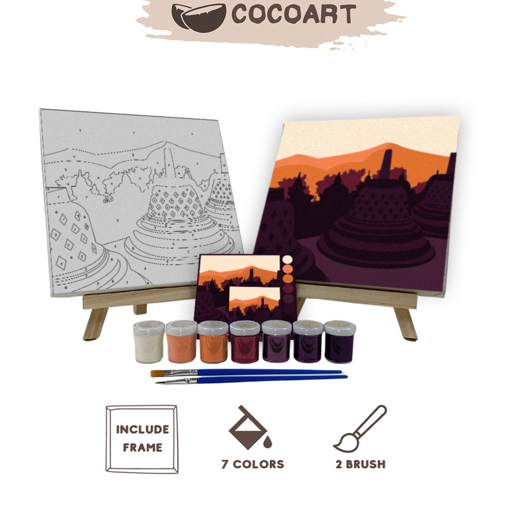 

Paint By Number Kit Borobudur Cocoartid I Kanvas 2 x 2 cm ART Q6R3