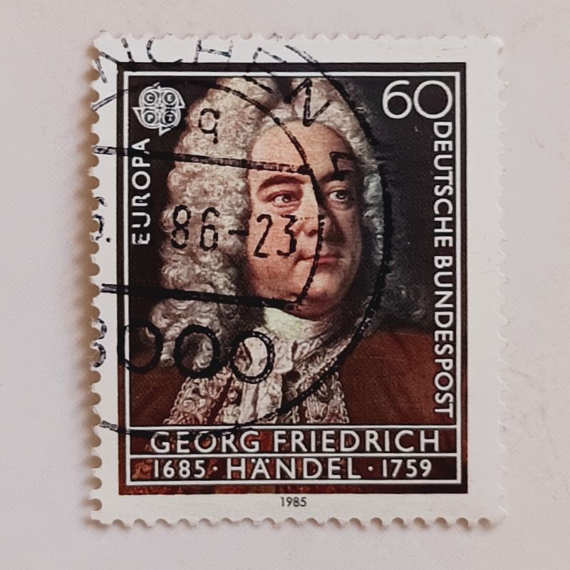 

(AE) Perangko Jerman, Republik Federal 1985 Europa (C.E.P.T.) 1985 - European Year of Music - George Friedrich Handel (1685-1759) 60 pf Used