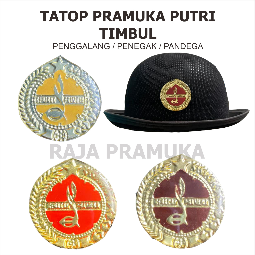 Tatop Pramuka Putri EMBLEM BONI TIMBUL FIBERGLASS PENGGALANG PENEGAK PANDEGA