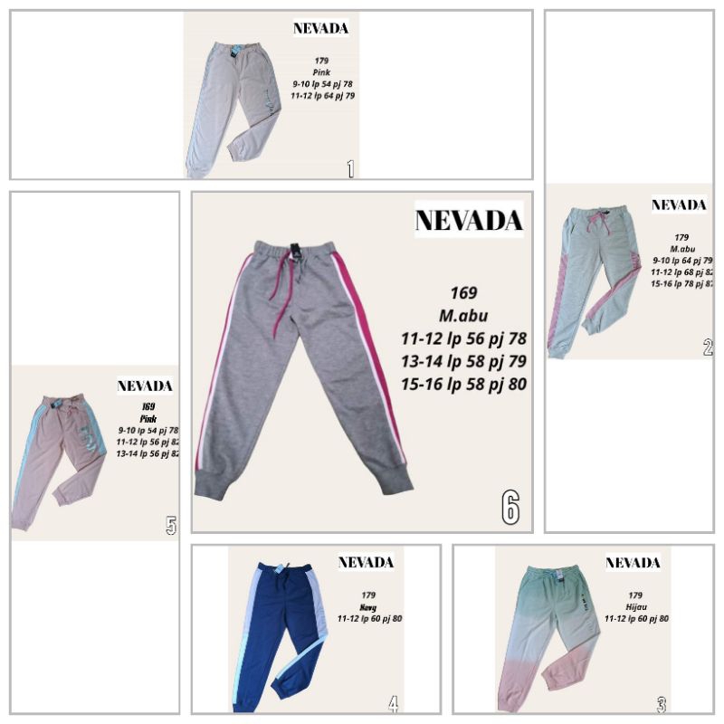 CELANA TRAINING ANAK CEWEK BY NEVADA ORIGINAL BRAND