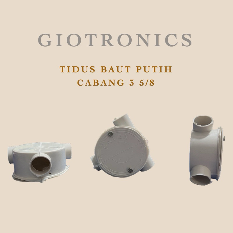 T Dus Putih Baut 5/8 Inch Tdus 5/8" Cabang 3 Teedus Tidus