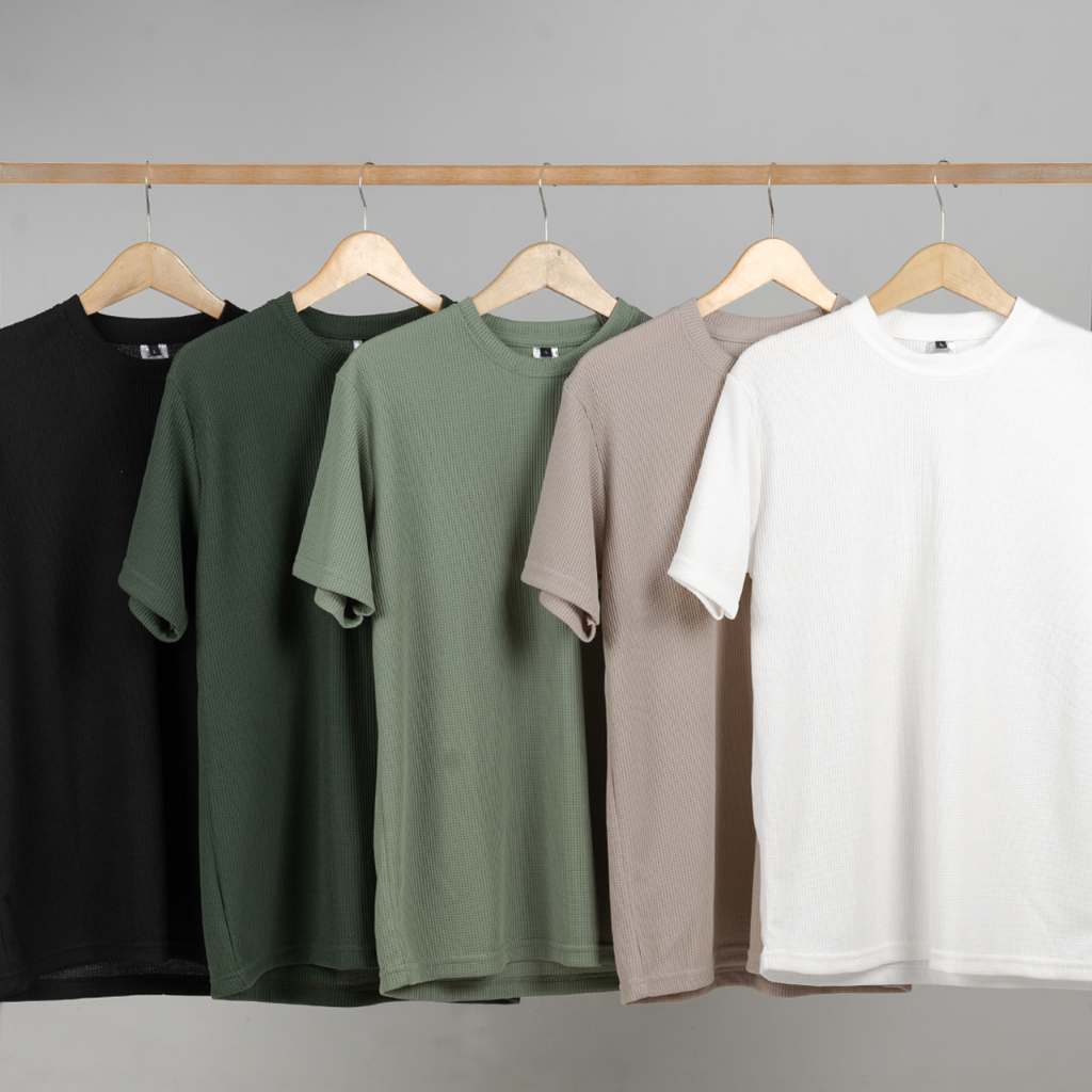 Kaos Pria Polos Waffle Premium / Kaos Polos Waffle UNIQLO