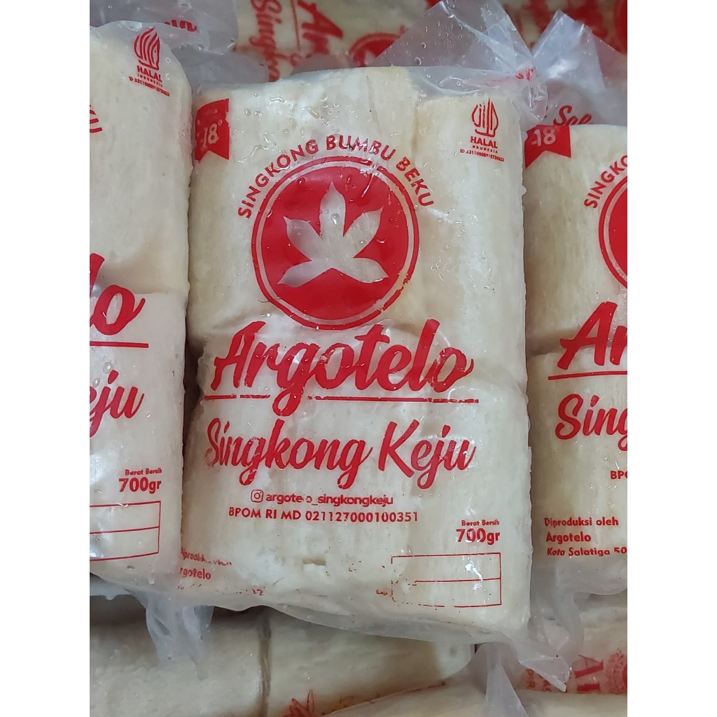 

Singkong Keju Argotelo Salatiga Frozen Cemilan Beku Siap Goreng Halal 700gr