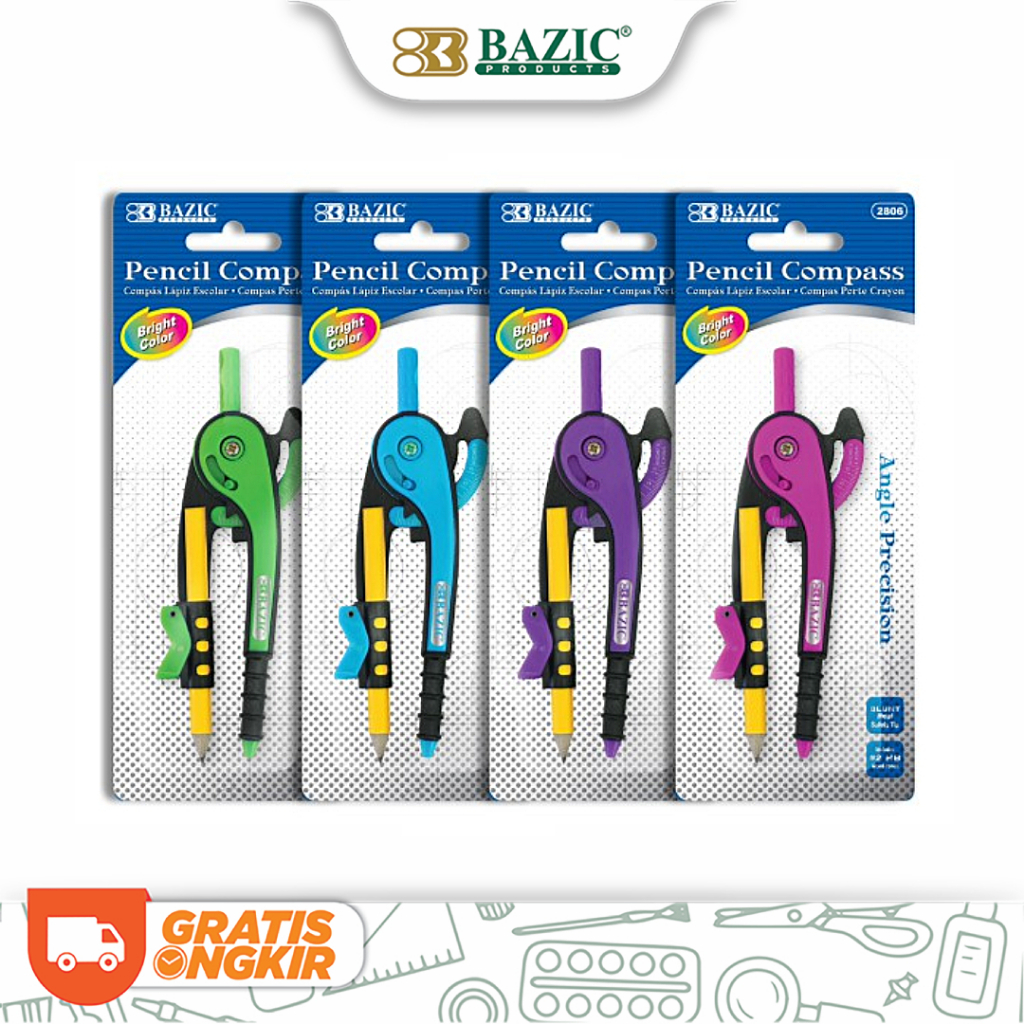 

Bazic Scale-Arm Compass w/ #2 Wood Pencil - Jangka