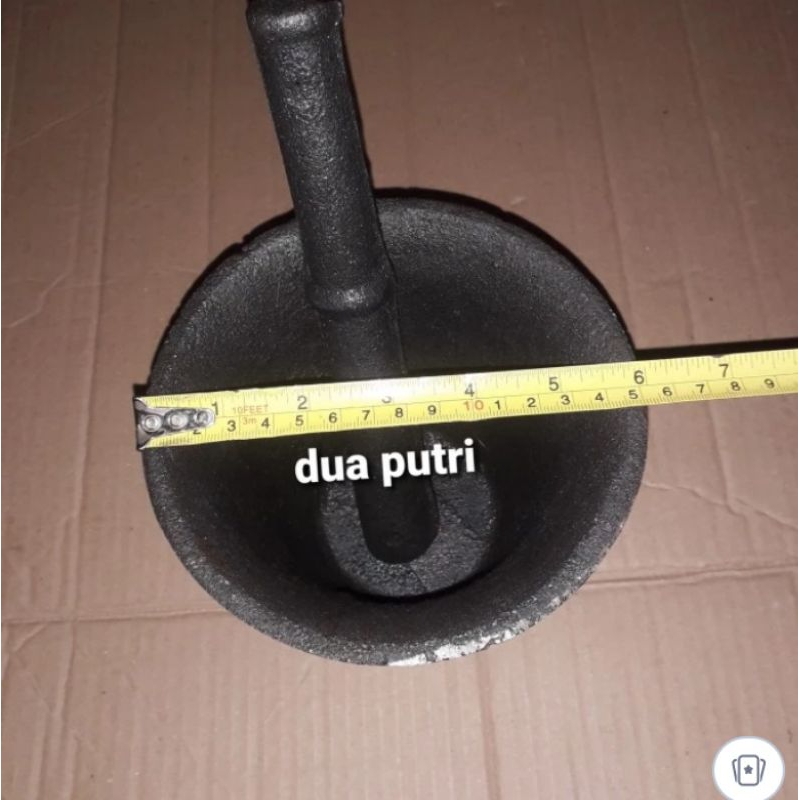 LUMPANG BESI UNTUK TUMBUK BUMBU/JAMU UKURAN KECIL