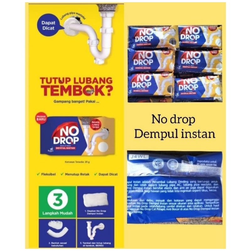 no drop dempul instan 20gram kemasan kecil