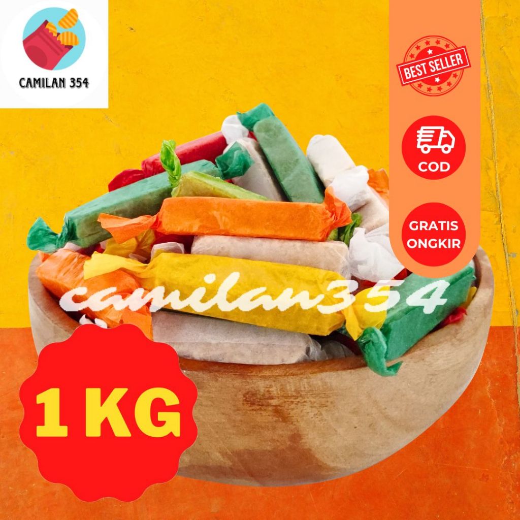 

[KILOAN] Permen Tape Singkong Tradisional - 1000gr / Suwar - Suwir 1KG / Oleh - Oleh Khas Solo