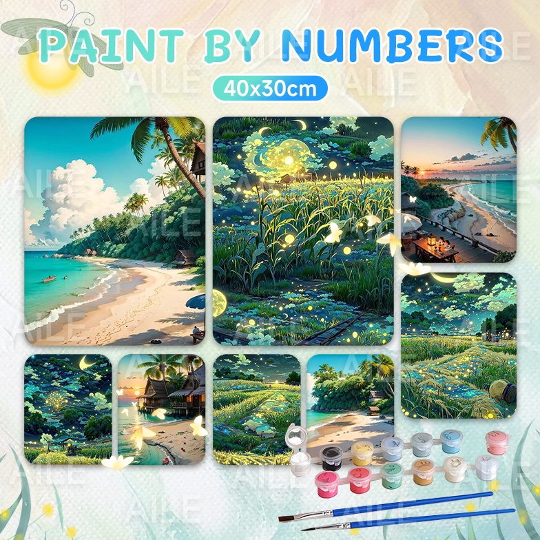

KODE K87C Starry Night Painting by Numbers 4x3cm by LukisYuk paint by number painting by number Kanvas Lukis Hampers Lebaran