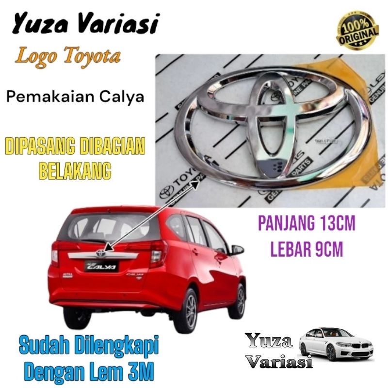 Logo Emblem Toyota Calya Bagasi Belakang Original/Emblem Logo Toyota Belakang Bagasi Calya Original