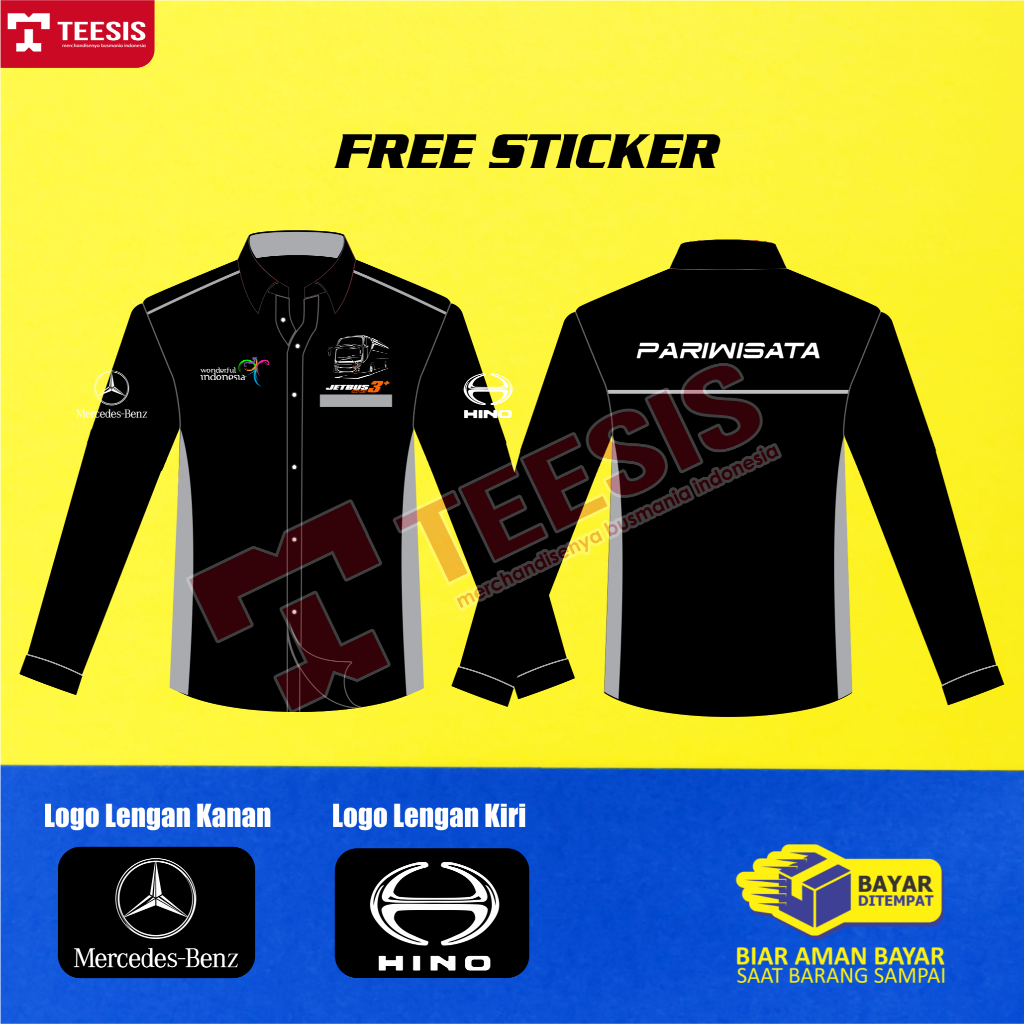 Kemeja Baju Bus Bis Mania Bismania Jetbus 5 Pariwisata Hino Mercedes Benz Adi Putro