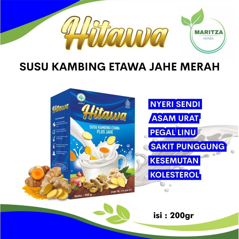 

Susu Hitawa Susu Kambing Etawa Jahe Merah atasi Nyeri Sendi 200gr