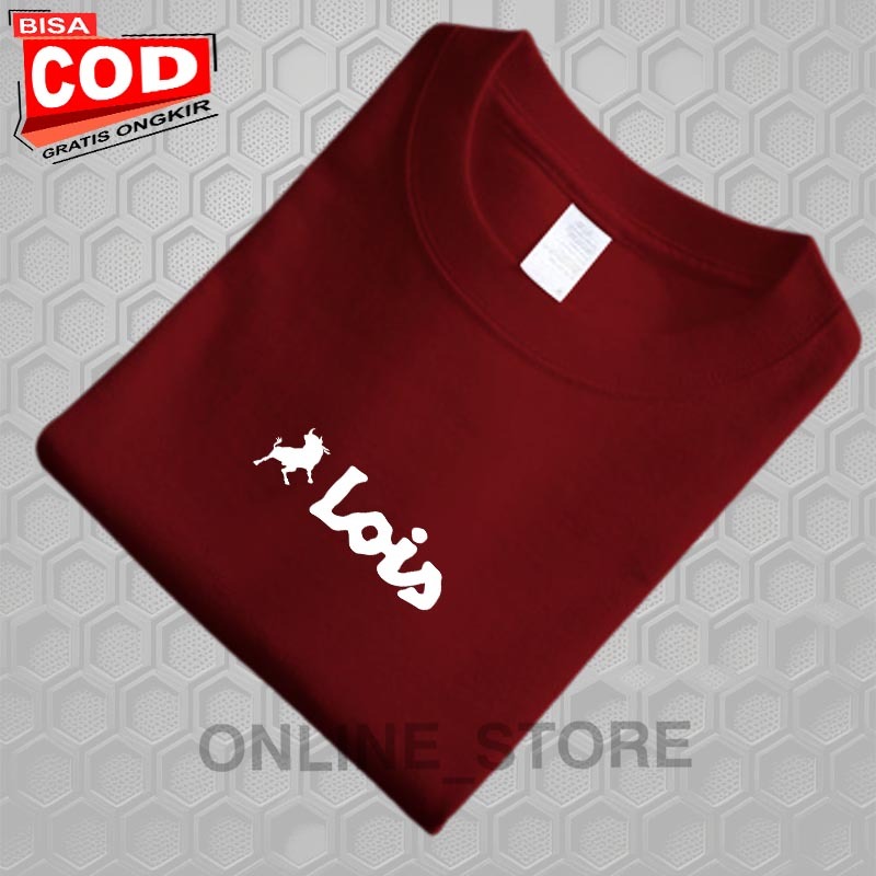 PROMO COD ... Baju Kaos Distro Pendek Logo Lois Text Putih | Baju Kaos Pria Distro | Baju Kaos Distr
