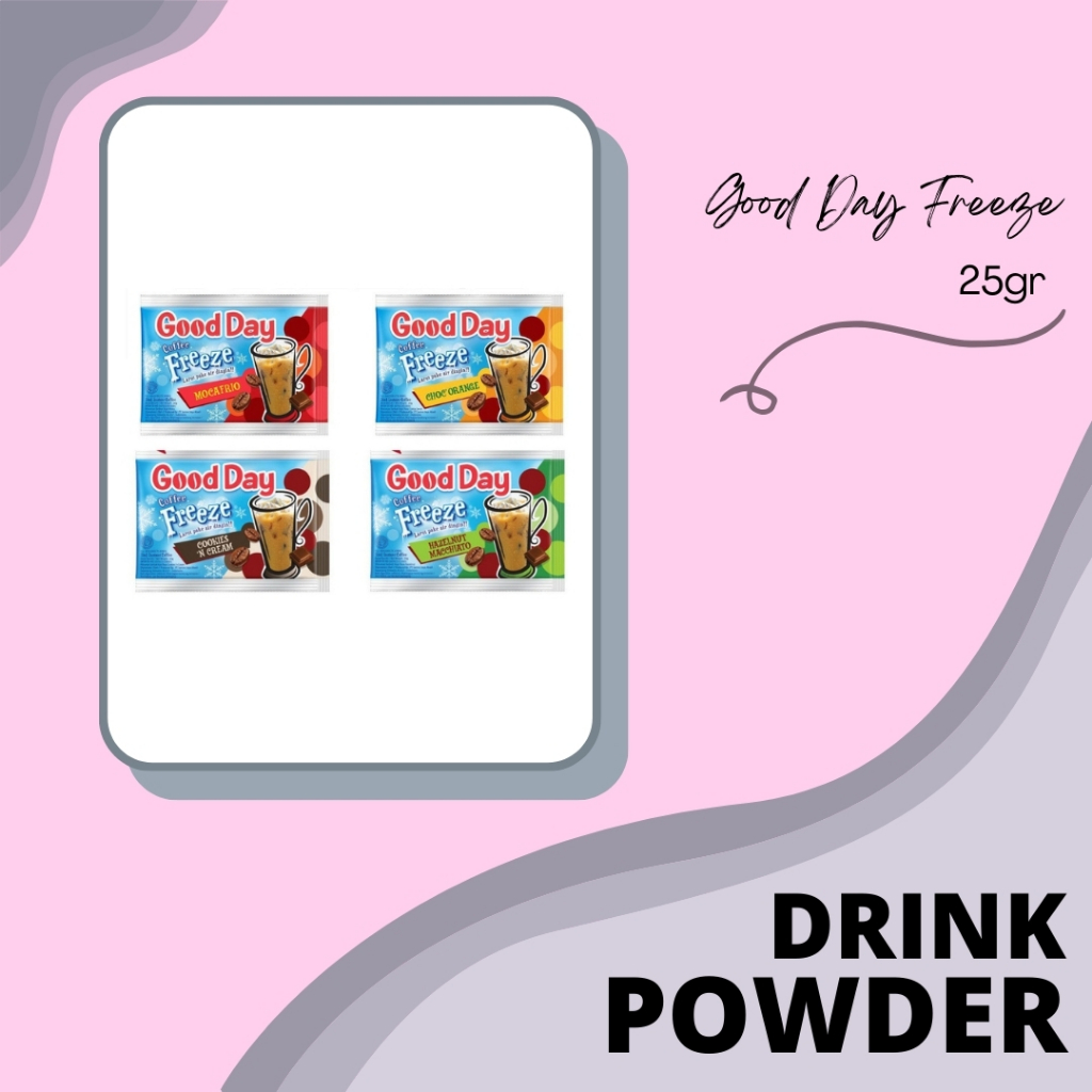 

DRINK POWDER | BUBUK MINUMAN | SERBUK MINUMAN | KOPI INSTANT | GOOD DAY FREEZE