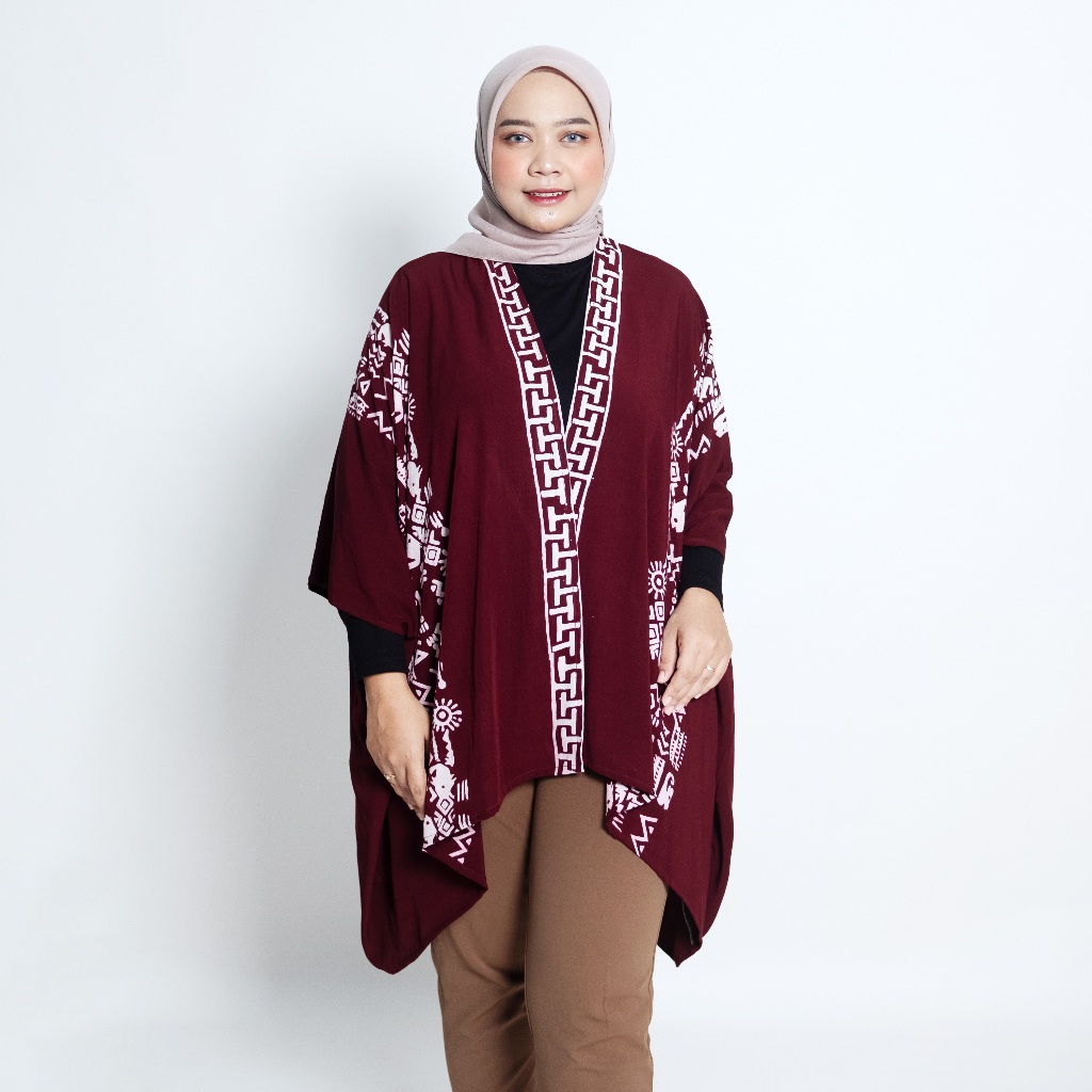 OUTER BATIK WANITA MUSLIM / CARDIGAN BATIK WANITA MOTIF ETHNIC AFRICAN TERBARU ALL SIZE LD 130 MURAH