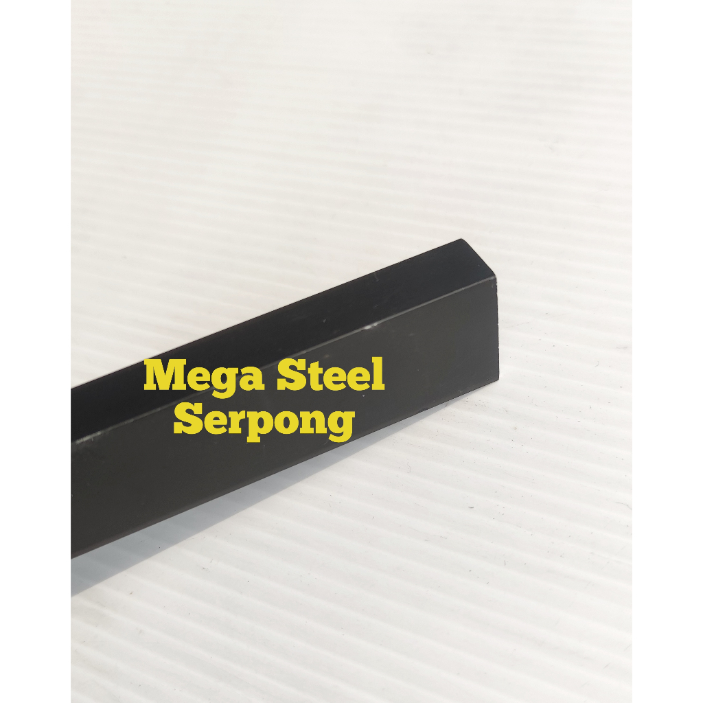 List Siku Alumunium Hitam Black uk 1 cm x 2 cm, Panjang 150 cm