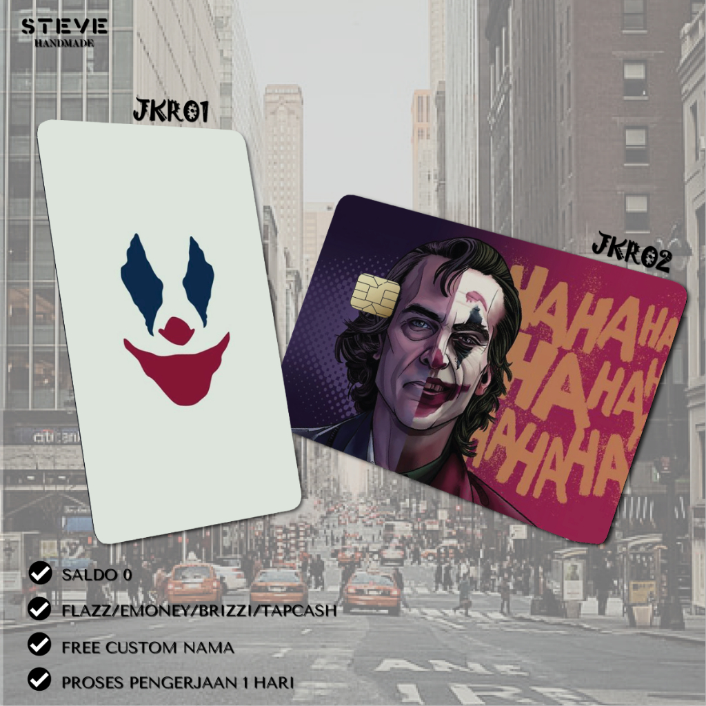 Flazz Gen 2 Emoney Brizzi Tapcash Joker Custom Nama UV Print