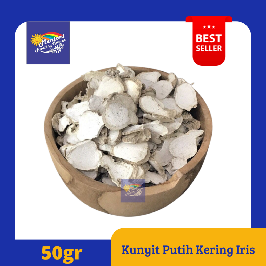 

Kunir Putih 50gr / Kunyit Putih Kering Iris 50gram