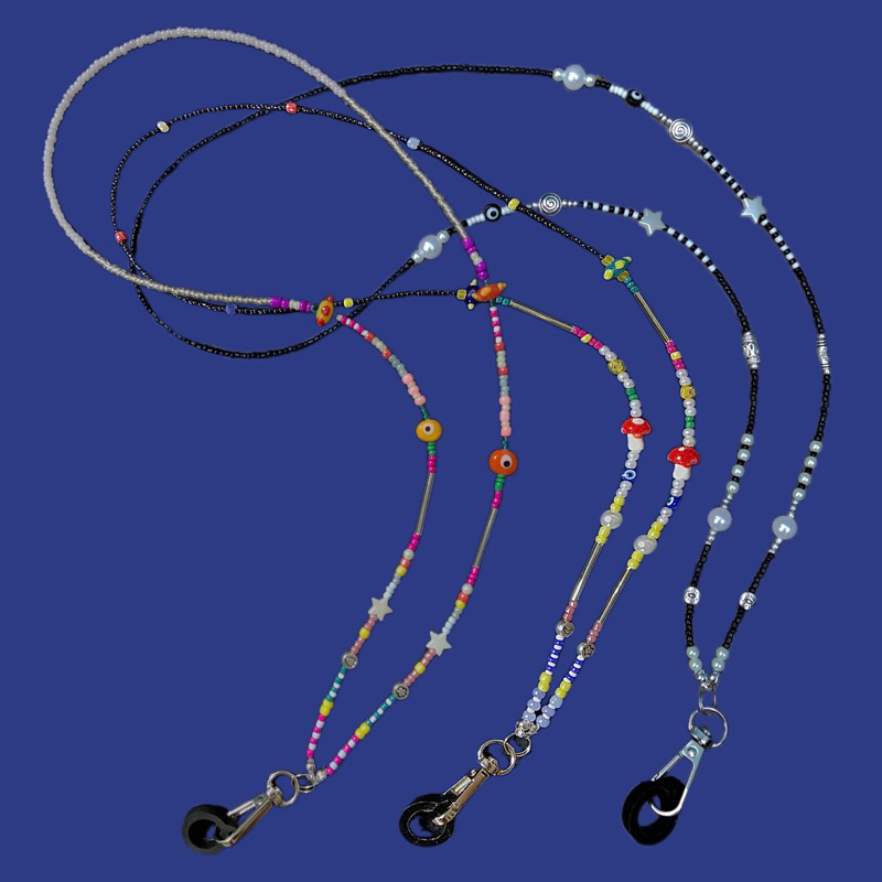 

strap lanyard gantungan id card pods name tag | lanyard manik