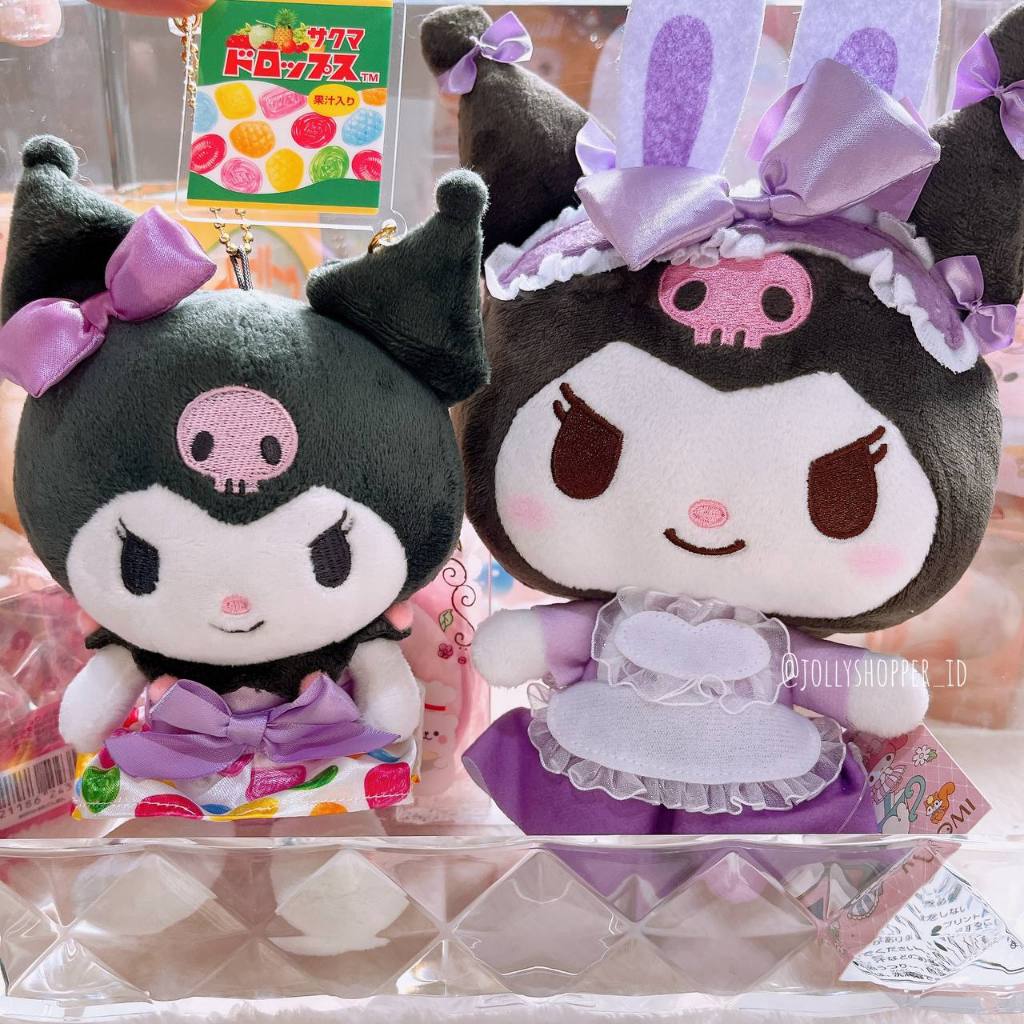 [READY STOCK] SANRIO JAPAN LICENSED Kuromi Plushies Boneka Ukuran Sedang Rabbit Maid Diner Dressup L