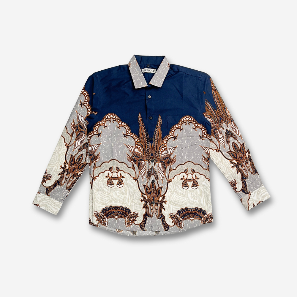 KYBOST VERTUCCI Kemeja Batik Pria Katun Premium Lengan Panjang BTKP010