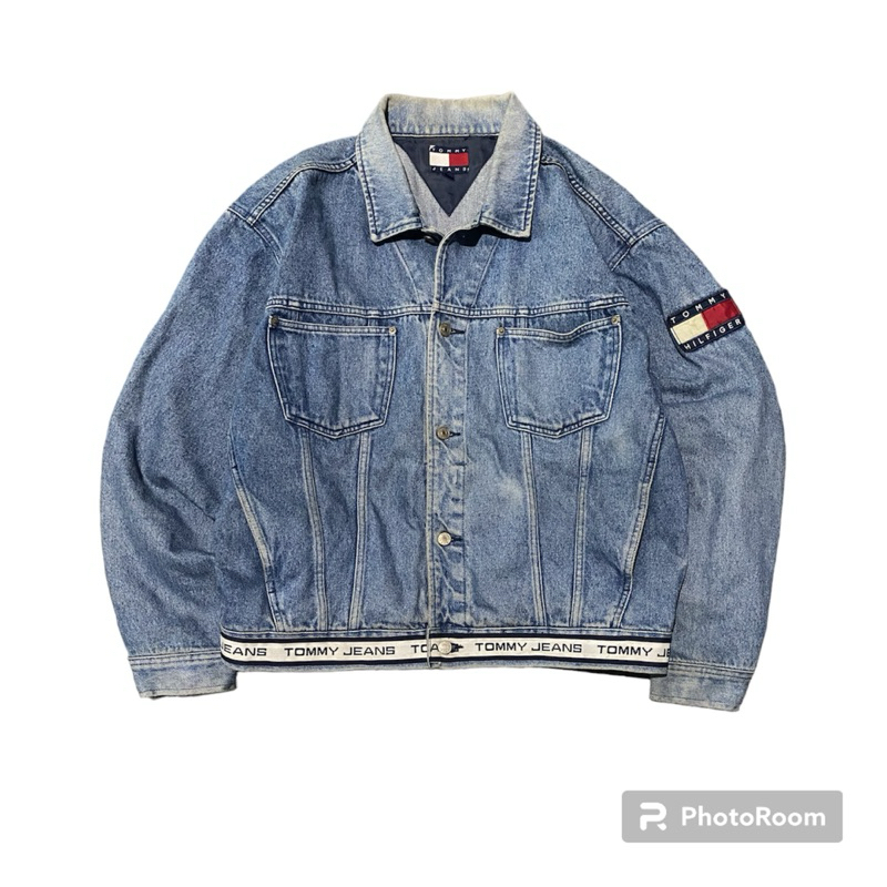 Jacket Tommy Hilfiger Jeans Tapped spellout vintage retro second original Limited edition