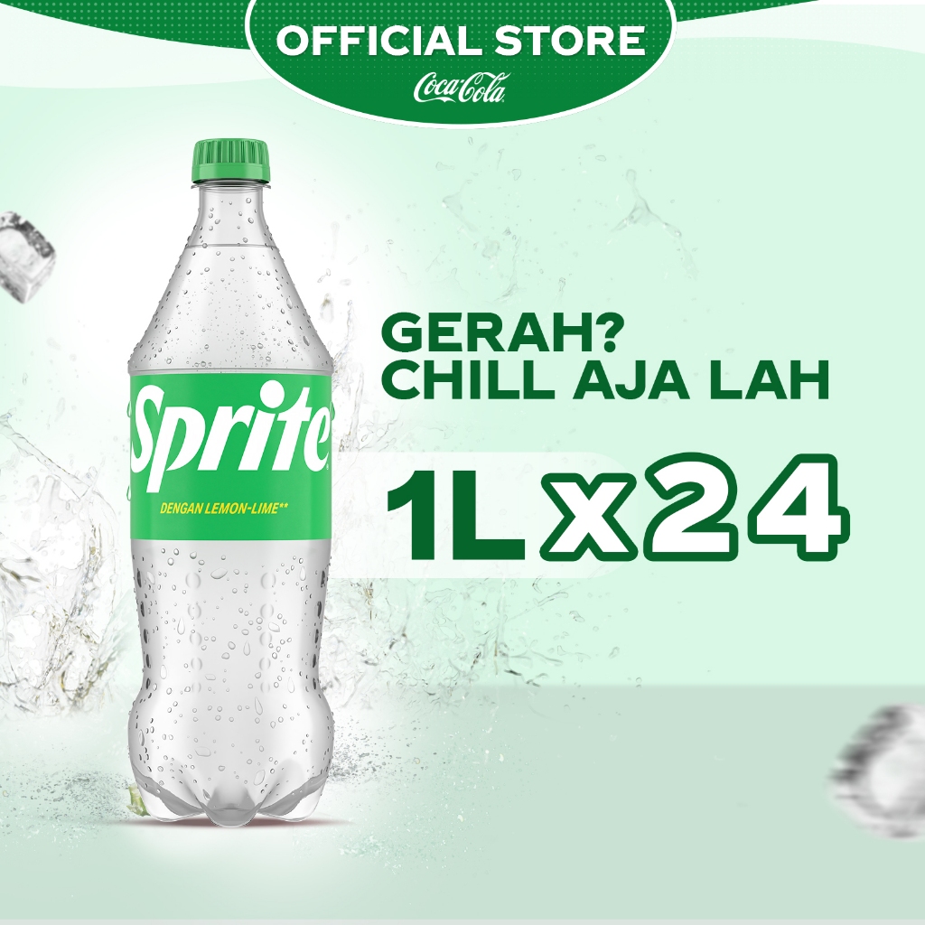 

Sprite Lemon Lime Minuman Soda - Botol 1L x 24pcs