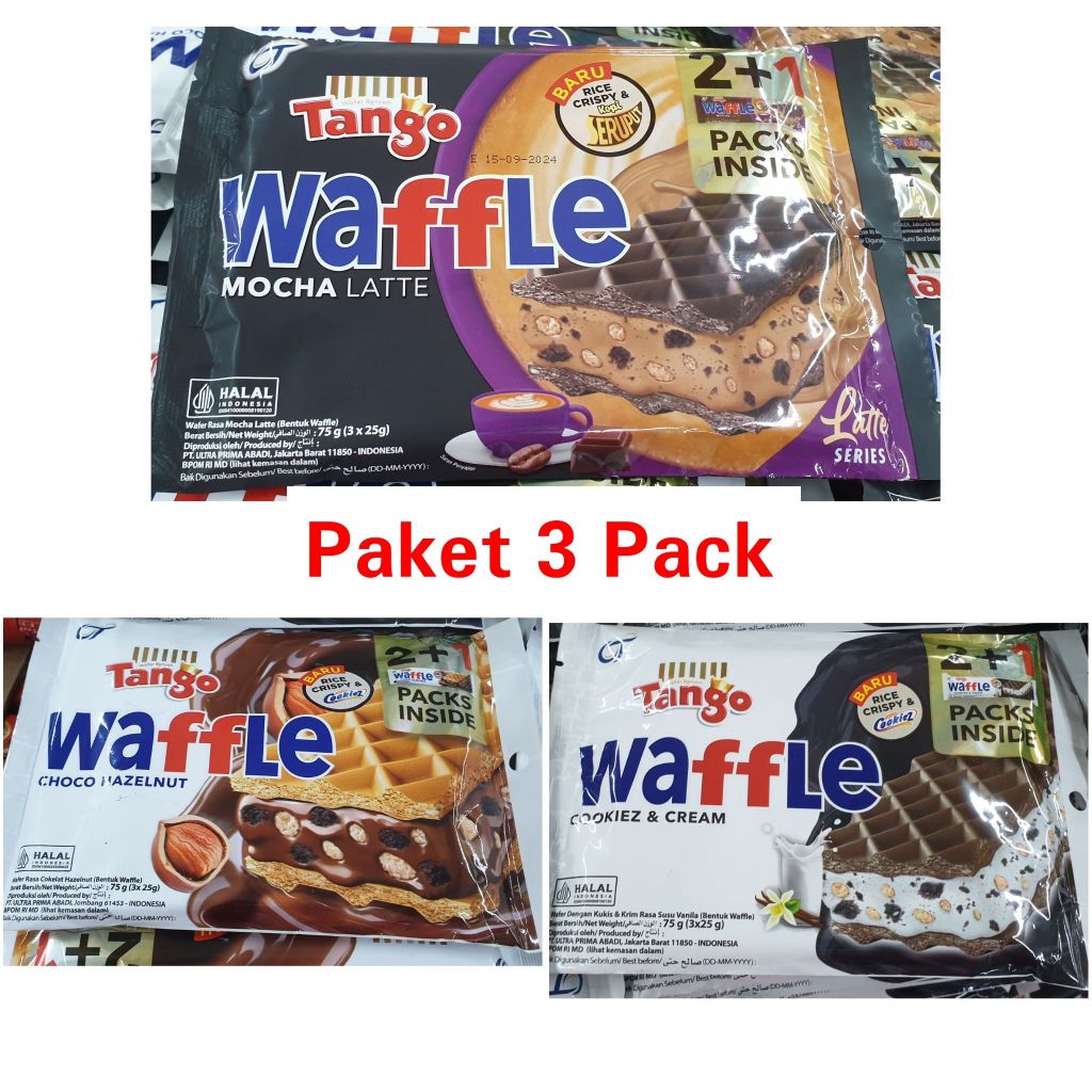 

PAKET 3 PACK TANGO WAFFLE 75GR Choco Hazelnut / Cookiez / Mocha Latte