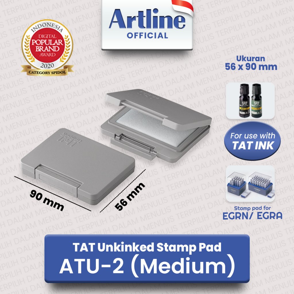 

TAT Uninked Stamp Pad ATU 2 / ATU-2 Medium Stamppad for EGRA EGRN / Bantalan Stempel Artline