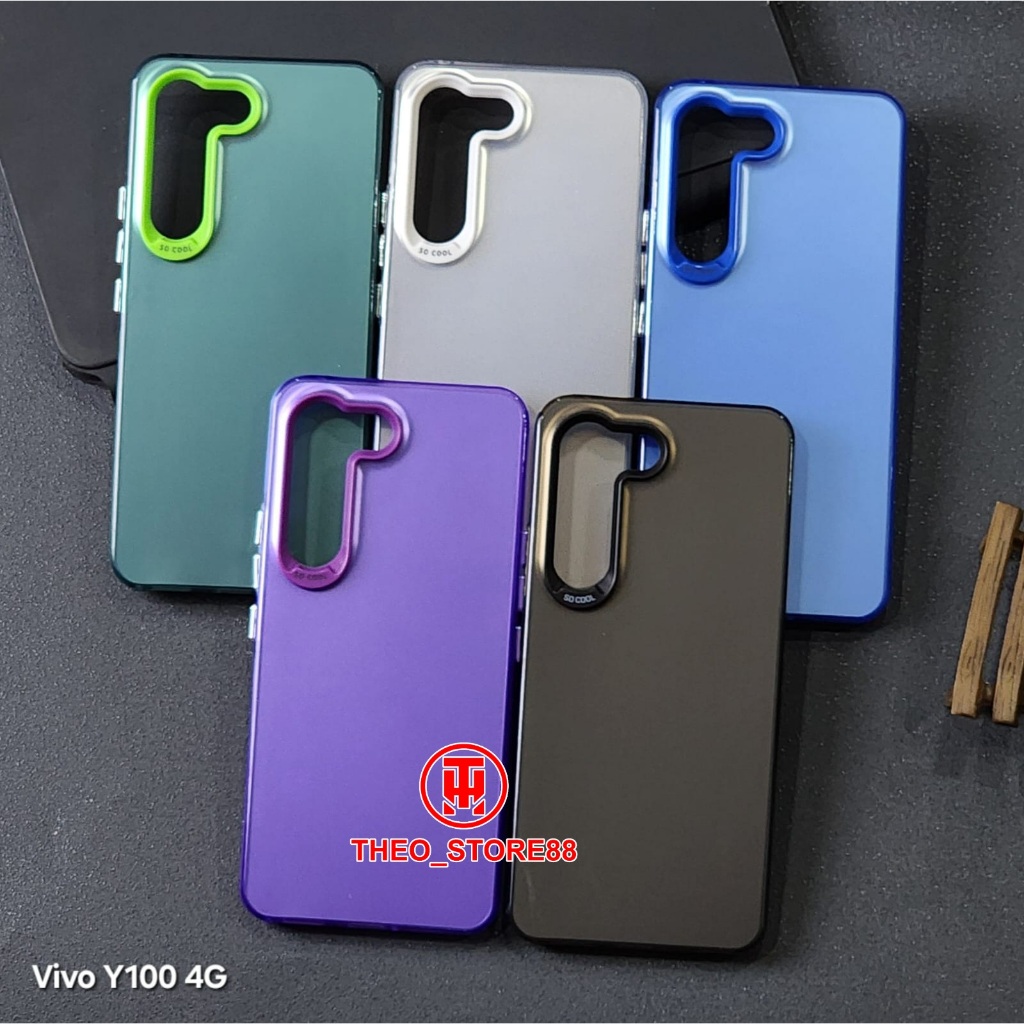 VIVO Y100 5G SOCOOL CASE MACARON CASE IMD HYBRID PLATE HOLOGRAM VIVO Y100 5G