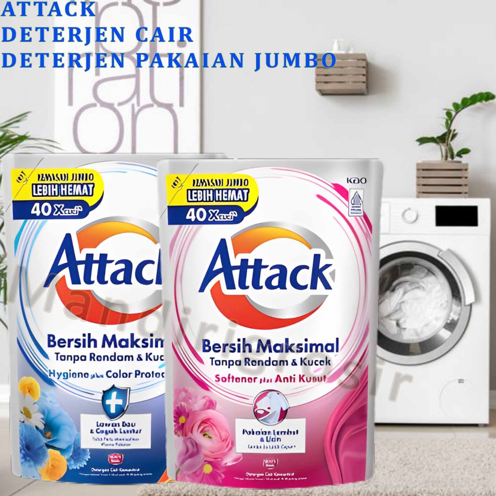 Deterjen Cair Konsentrat * Attack Matic * Plus Softener * 1200ml