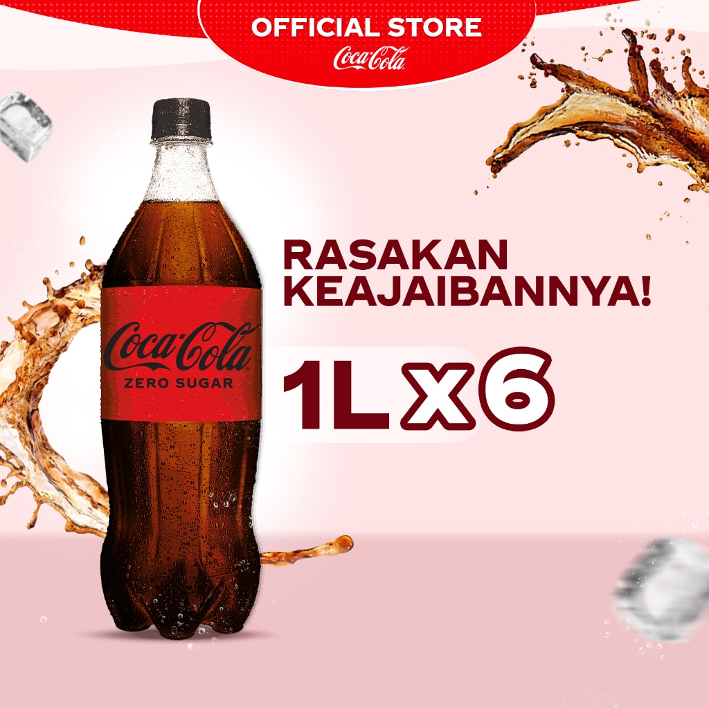 

Coca-Cola Zero Sugar Minuman Soda - Botol 1L x 6pcs