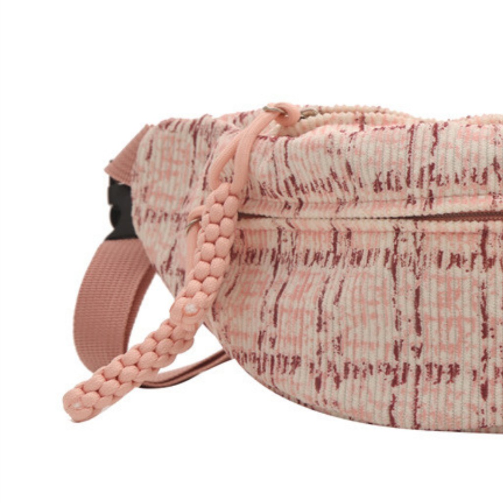 EXCLUSIVE TAS WAIST BAG WANITA SELEMPANG DADA KEKINIAN NILON PINK CEWEK MURAH REMAJA KOREA SIMPLE