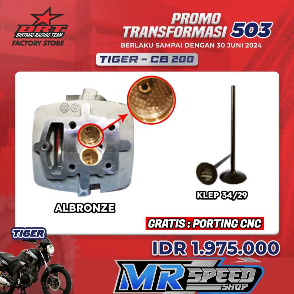 HEAD BRT SUPER CYLINDER HEAD TIGER-CB200