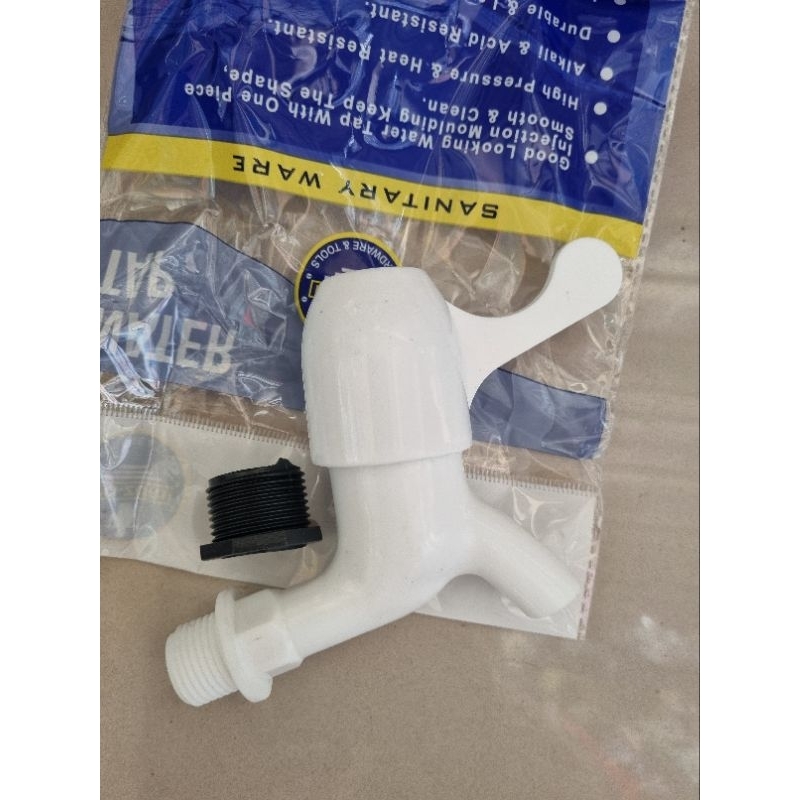 Kran air pvc tembok jumbo ½" yozuri / kran pvc engkol yozuri / kran taman yozuri