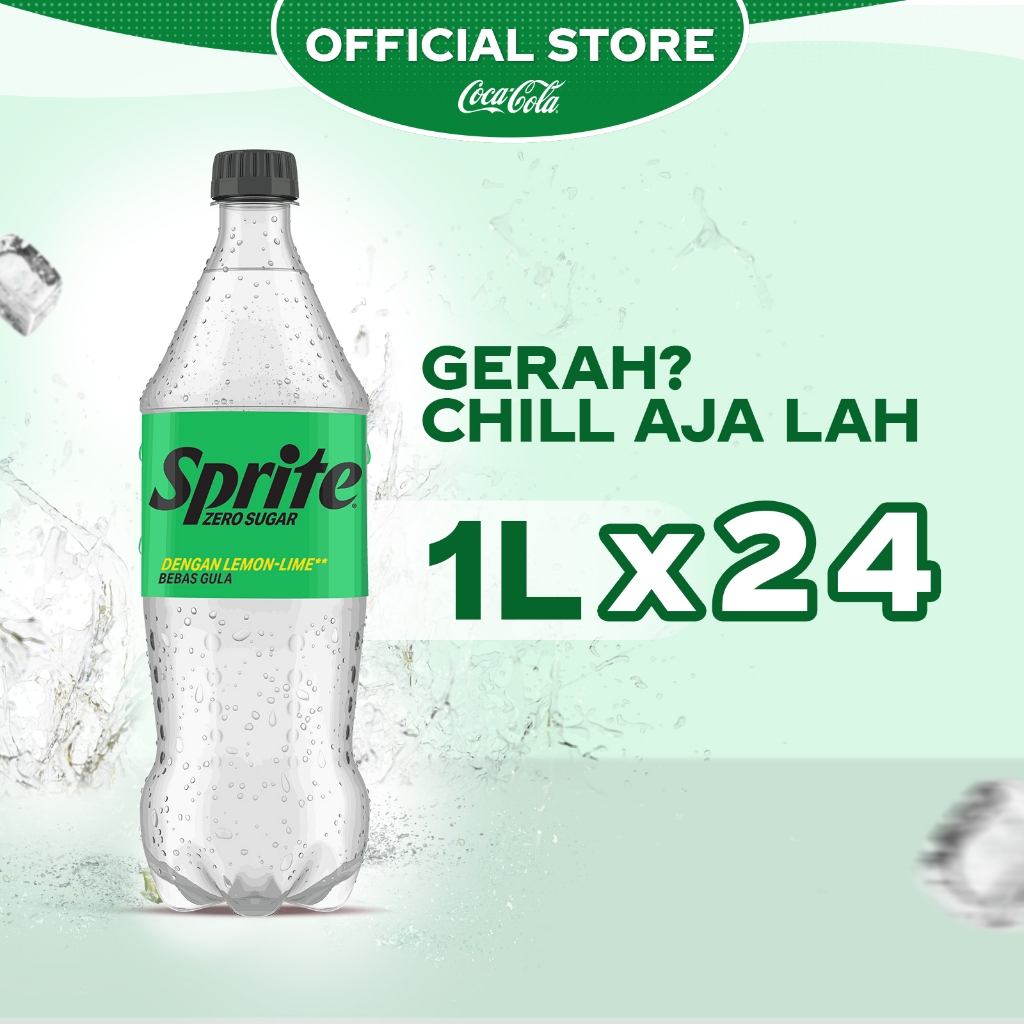 

Sprite Zero Lemon Lime Minuman Soda - Botol 1L x 24pcs