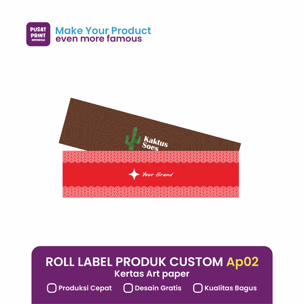 

Roll Label Souvenir Custom / Hijab / kaos Kaki / Souvenir / Kerudung Full Color (Ap 02)