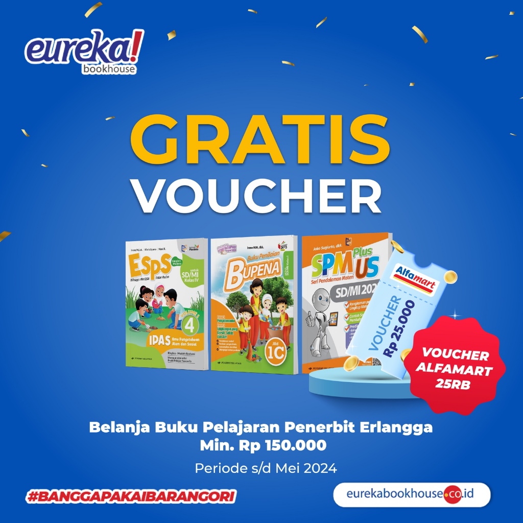 FREE VOUCHER ALFAMART 25K UNTUK PEMBELIAN BUKU PELAJARAN ERLANGGA