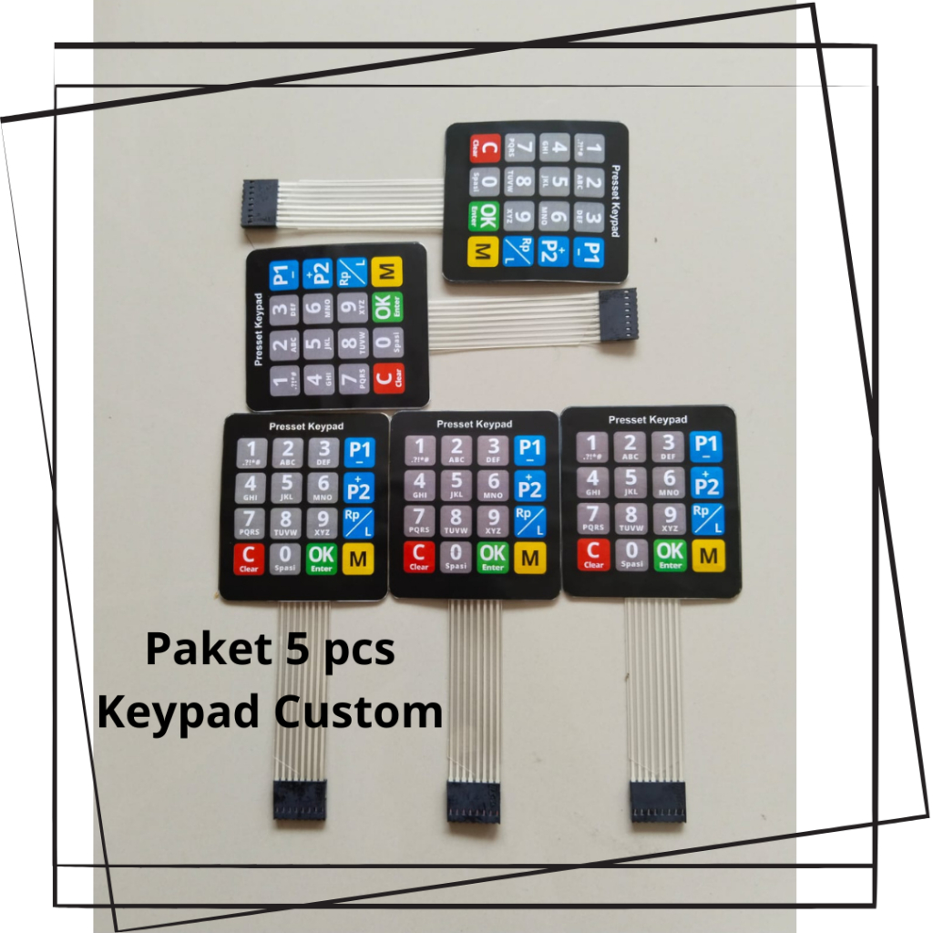 paket 5pcs keypad pom mini tombol cpu pom mini standar laminasi model custom bestpresset