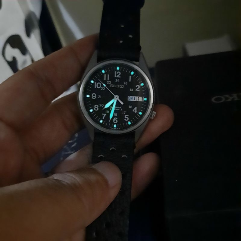 Seiko Military SNX427K Black SNX427 7s26-00D0 not SNX425 SNX429 SNX431