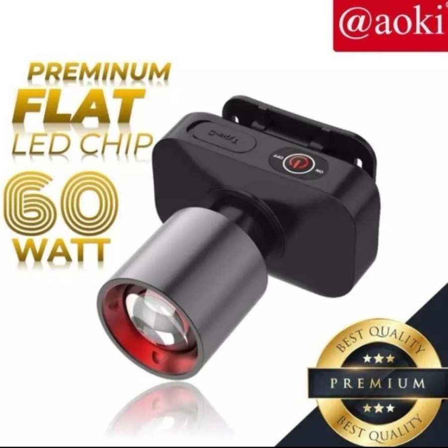 Senter Kepala Aoki Zoom AK-3685A - Senter Headlamp AK 3685A 60watt