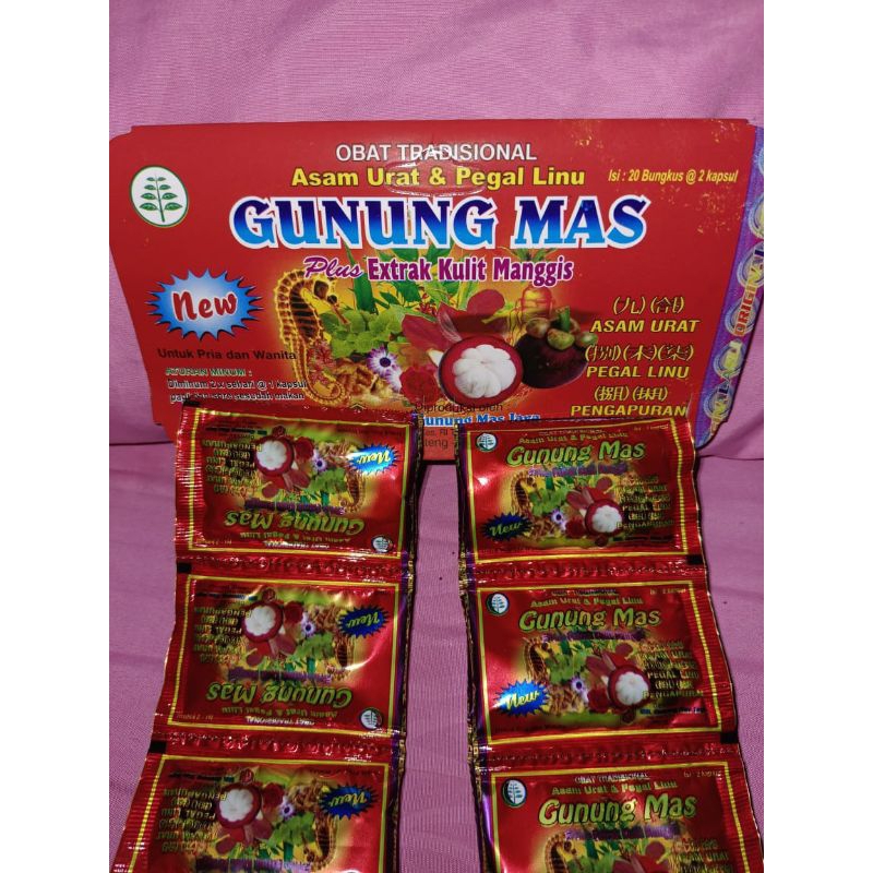 Gunung Mas kapsul asam urat dan pegal linu