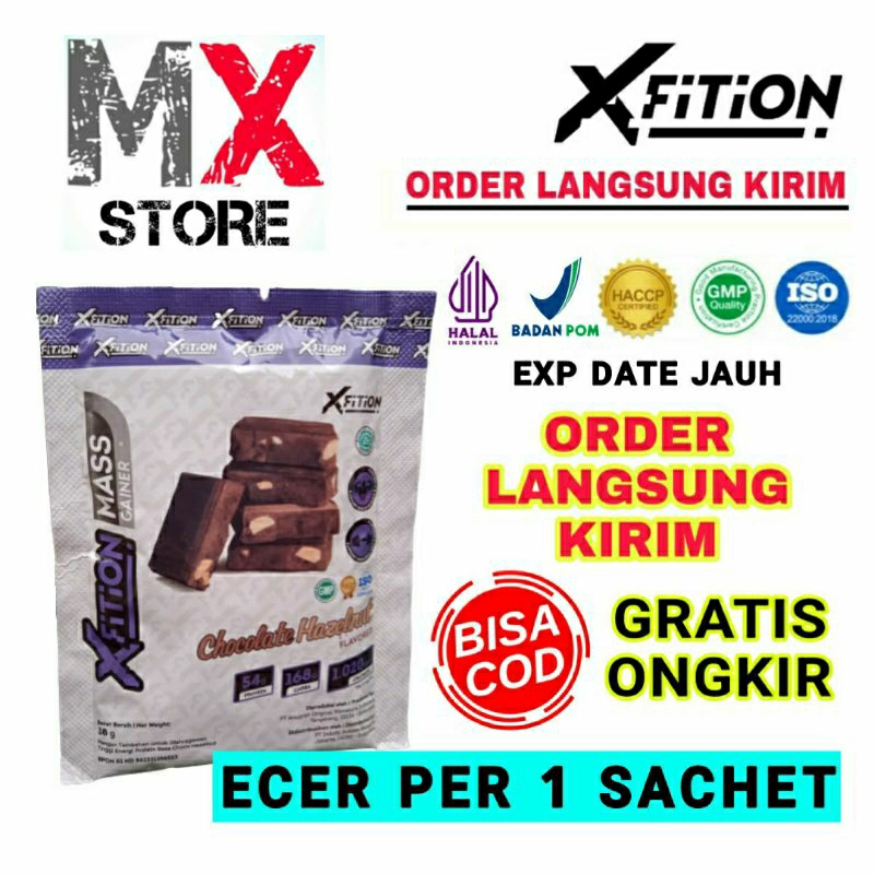 Xfition Mass Gainer ECER 1 sachet Susu Mass Gainer BPOM