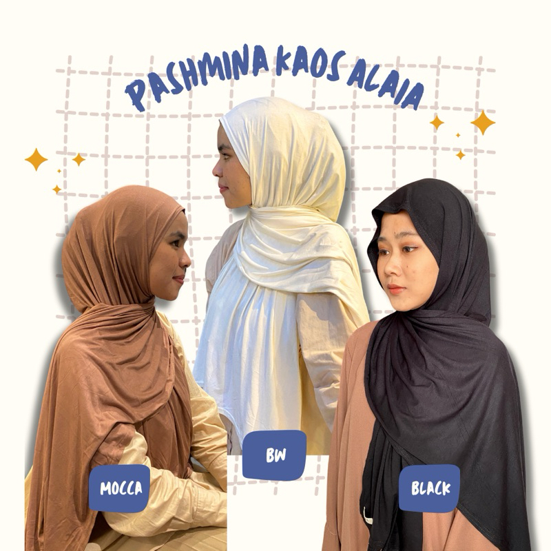 Pashmina Kaos Super by Alaia | PASHMINA ADEM MLEYOT | PASHMINA ROYAL RAYON 180x60cm